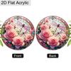 Acryl Rosa Rose Libelle Sonnenfänger Buntglas-Effekt Fensterhänge-Ornament Blumenliebhaber Geschenke