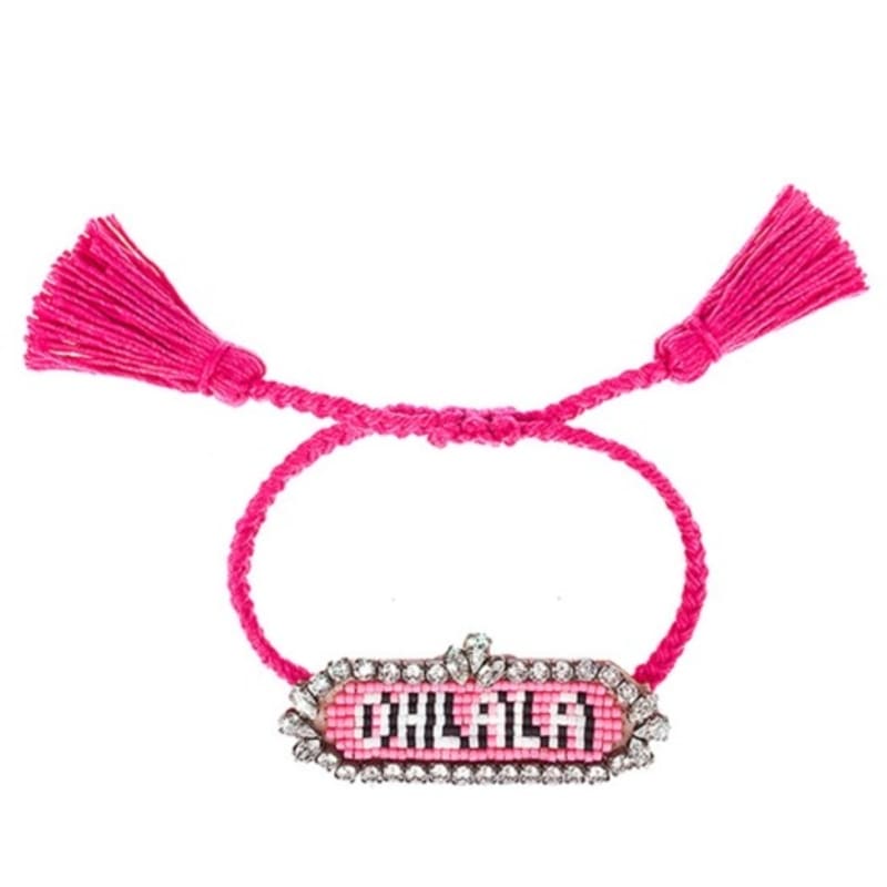 

shourouk Athna Who Stays Bracelet Pink rope + Ohlala