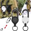Automatic Retractable Wire Rope Luya Anti-theft Tactical Keychain Telescopic Belt Keyring Outdoor Carabiner Hook Backpack Buckle