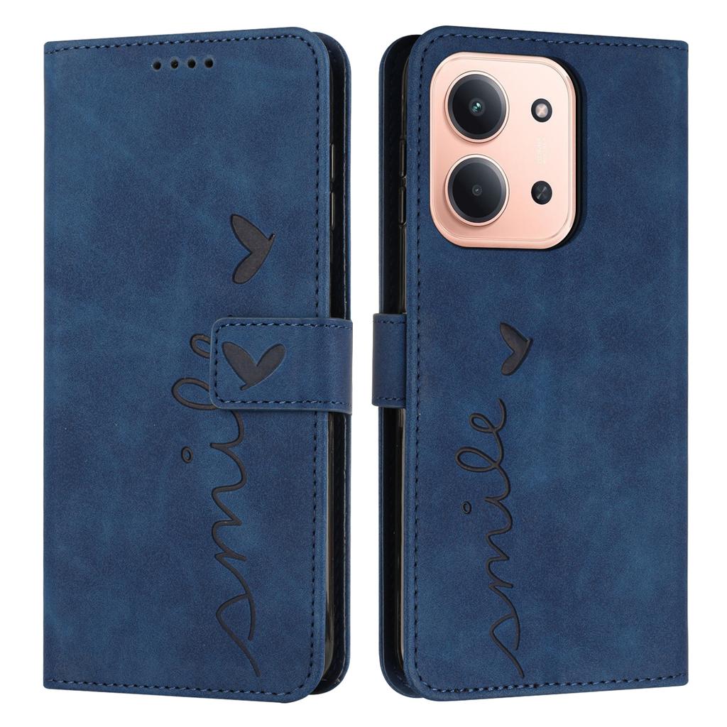 For Xiaomi Redmi 15C 5G (EU) (173mm)/Xiaomi Redmi 15C 4G (EU) (173mm) Stand Case PU Leather Phone Cover Imprinted Heart Pattern