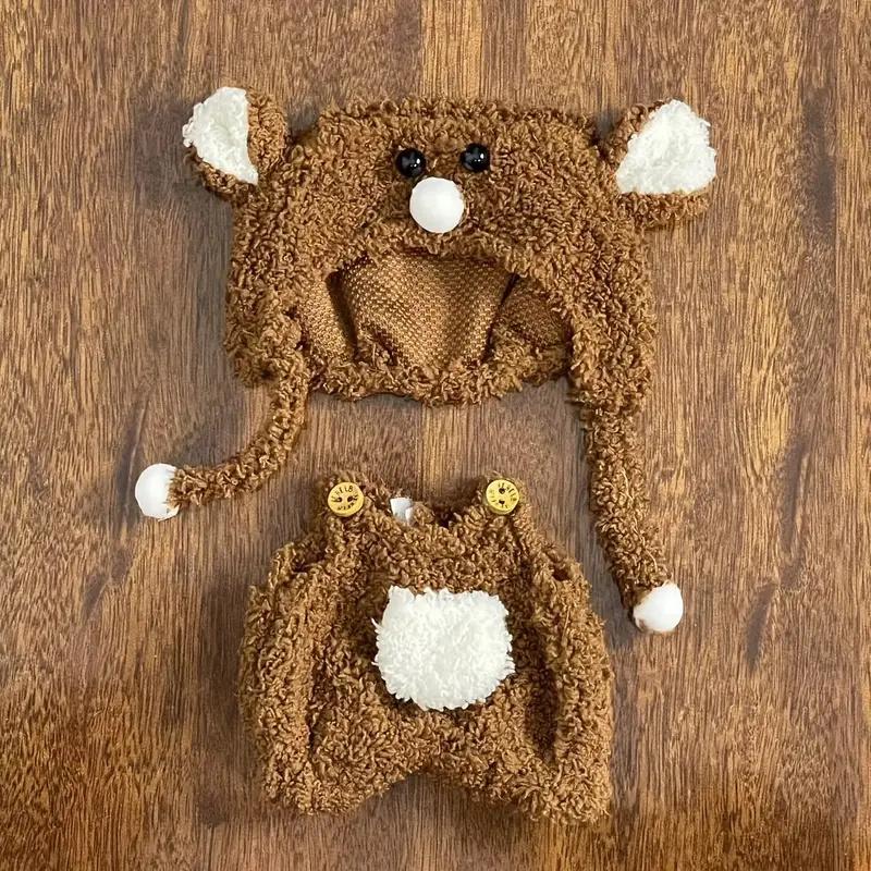 17cm Animal Shaped Doll Clothes for Toy Dolls Cute Changing Outfits DIY Doll Accessories Plush Clothing Set Festival Party Gifts