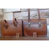 Saddlebags Bag Brown Leather Side Motorcycle Side Pouch Saddle Panniers 2 Bags