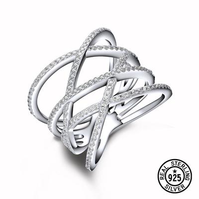 925 Sterling Silver Ring Twisted Lines Simple Stackable Rings For Women Girls Special Gifts Fashion Party Fine Jewelry