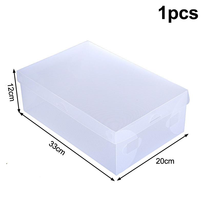 1/5 шт. Пластиковая коробка для обуви Прозрачные ящики для хранения Складной чехол-органайзер для обуви Ящики