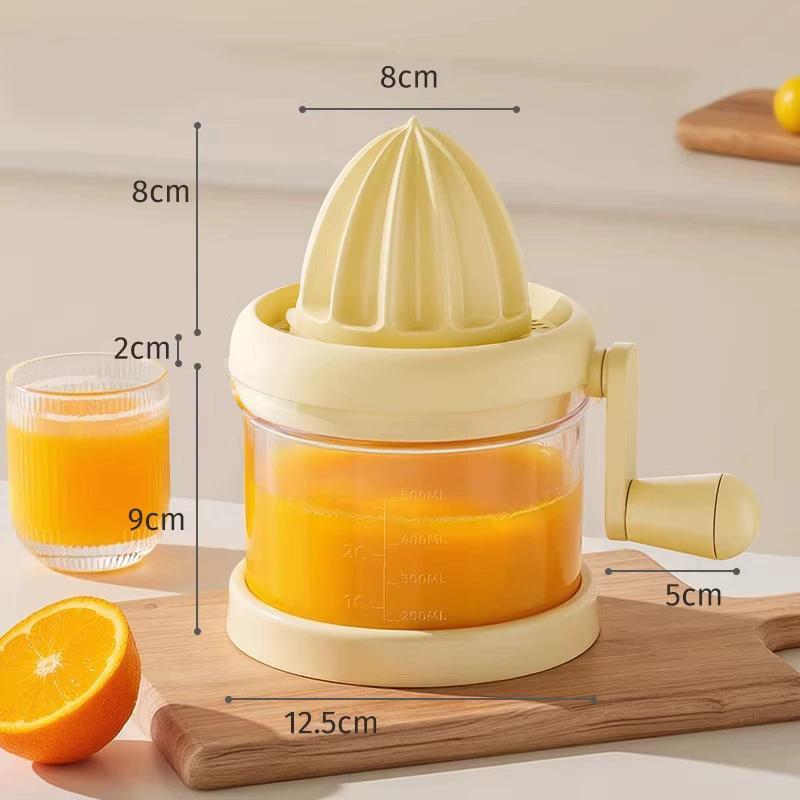 Manual Citrus Juicer with Rotating Hand Press Fruit Residue Separator for Lemon Orange Dishwasher Safe Home Kitchen Fruit Tools