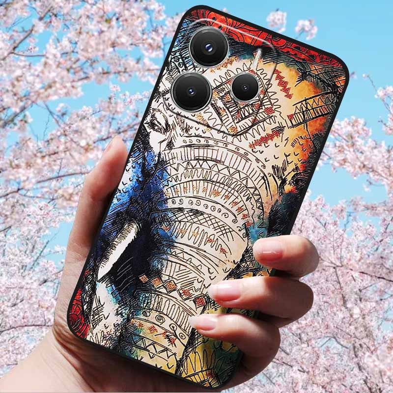 For Xiaomi Redmi Note 14 5G 4G Cases 3D Relief Embossed Retro Soft Silicone Covers For Redmi Note 14 5G Global Version 3D Cases