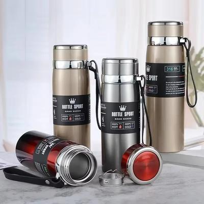 1L Thermal Water Bottle Keep Cold and Hot Water Bottle Thermos for Water Tea Handheld Vacuum Flasks Stainless Steel Coffee Bottl