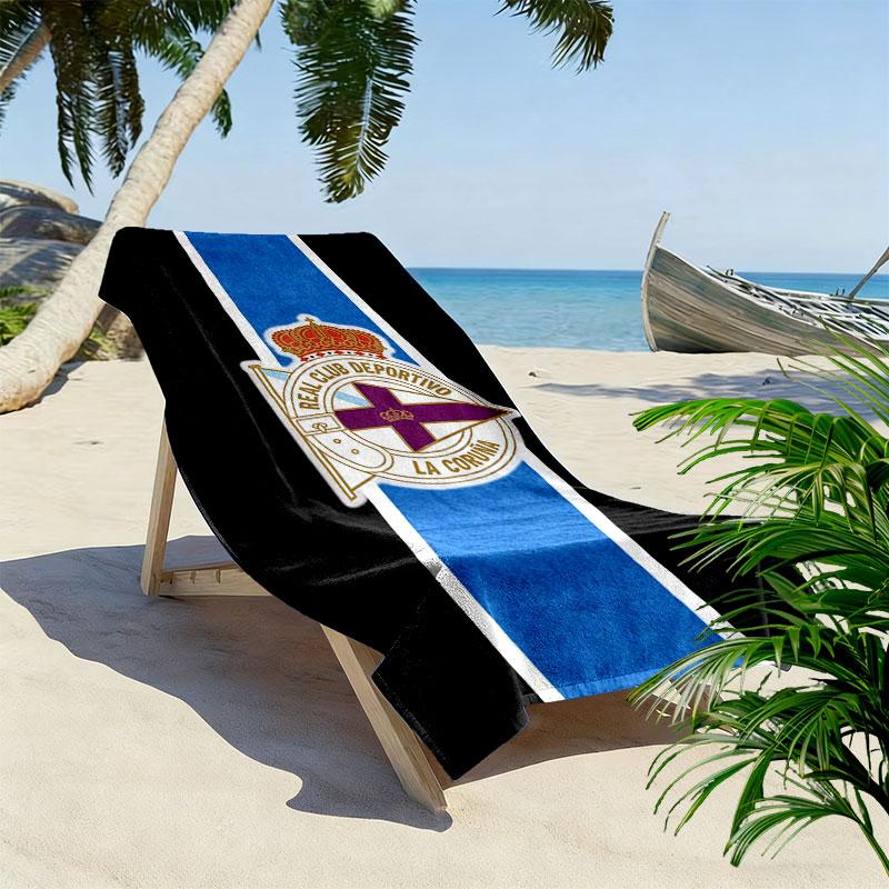 Deportivo Logo Beach Towel, Large Soft Quick Dry Towel for Beach Camping Swimming