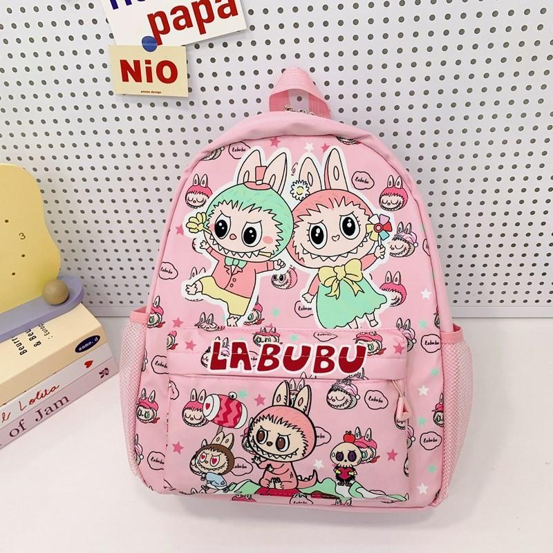 Adorable Bubble Mart Labubu Children Backpack Lightweight Nylon For School And Outdoor Fun