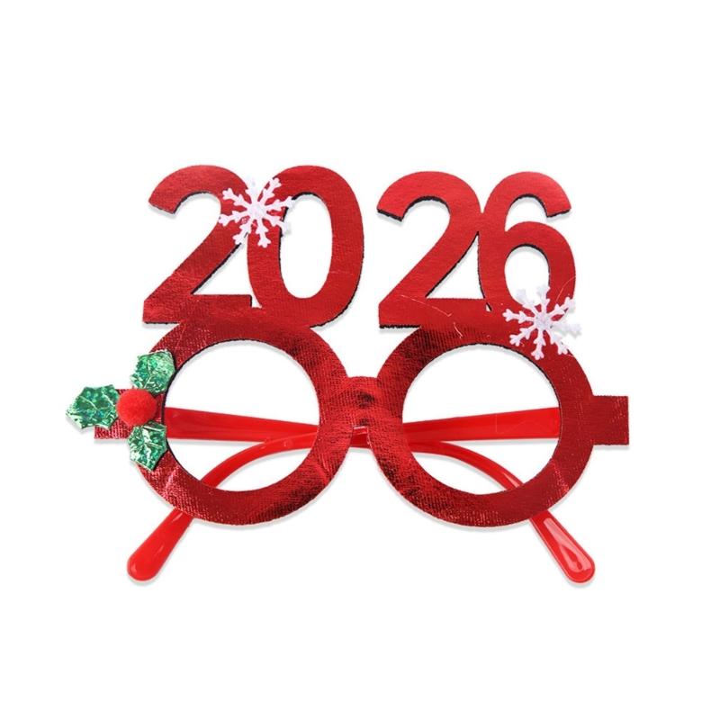2026 Christmas Eyewear For Costumes Adults Kids Reusable Party Props Foldable Frame Costume Glasses