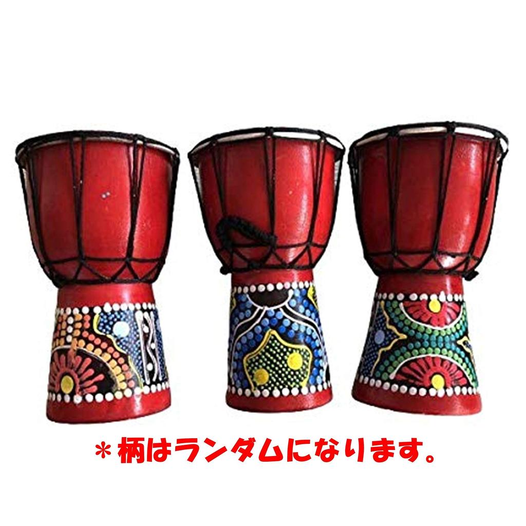 KINOKINO Djembe African Drum Ethnic Instrument Percussion Instrument (Random Size, Approx. 14cm)