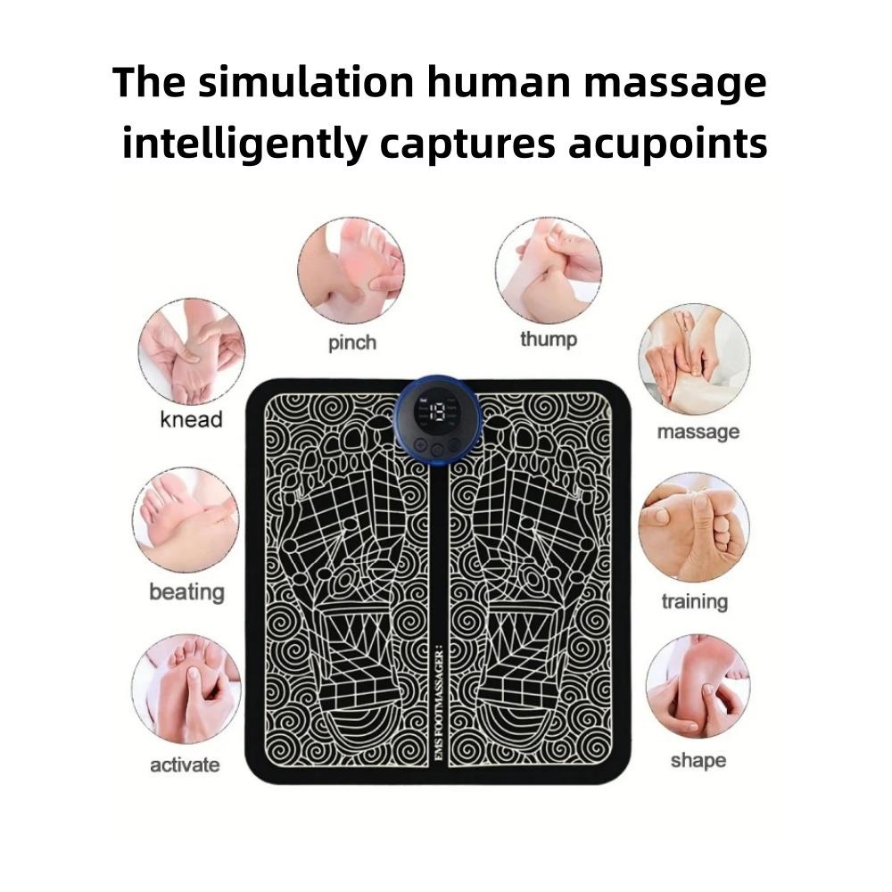 Foot Muscle Massage Pad USB Charging Electric Sole Massage Tool Pad Muscle Massage Relax Trainer For Massage Fitness Sport Relax