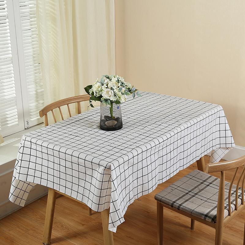 Non Washable Waterproof Oil Resistant and Heat-resistant Tablecloth with Grid Pattern Disposable Tablecloth PEVA Decoration