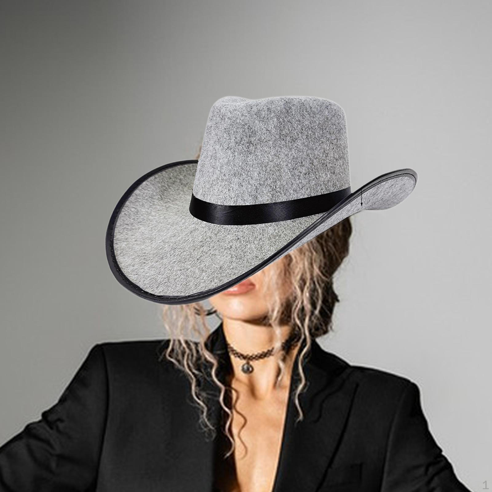 

Cowboy Hat Elegant Sun with Chin Strap for Holiday Stage Performance Cosplay