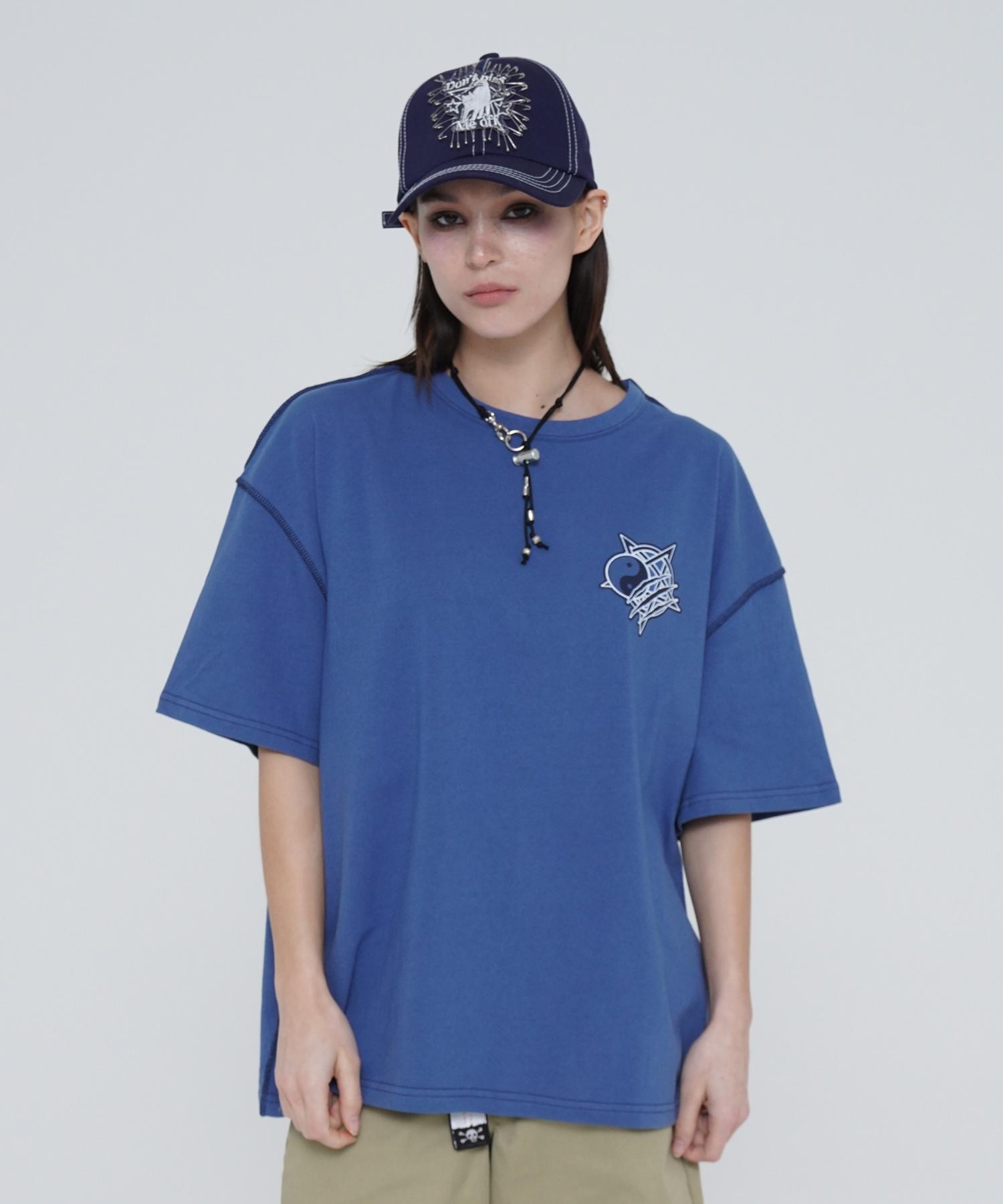 Kimhi Demon Cat T-Shirt - [Blue] Blue/F