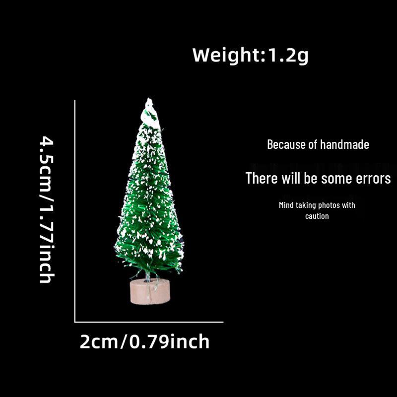 Schnee-beflockter Mini-Sisal-Weihnachtsbaum: Künstliche Weiße Zeder in verschiedenen Größen zur Dekoration von Mikrolandschaften