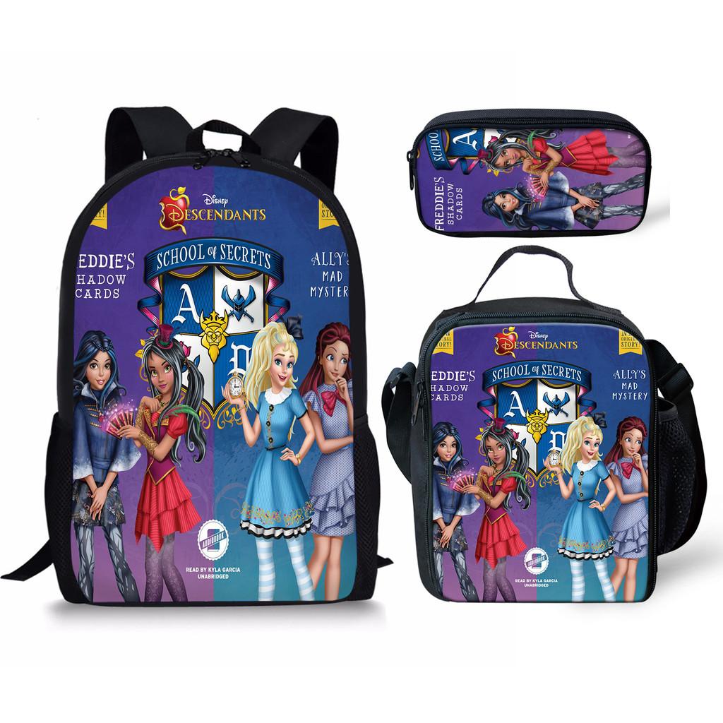 Descendants Laptop Backpack Set With Large Capacity For Students And Daily Use