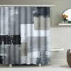 Contemporary Artistic Grey White Bath Shower Curtain Waterproof Decorative Liner for Bathroom