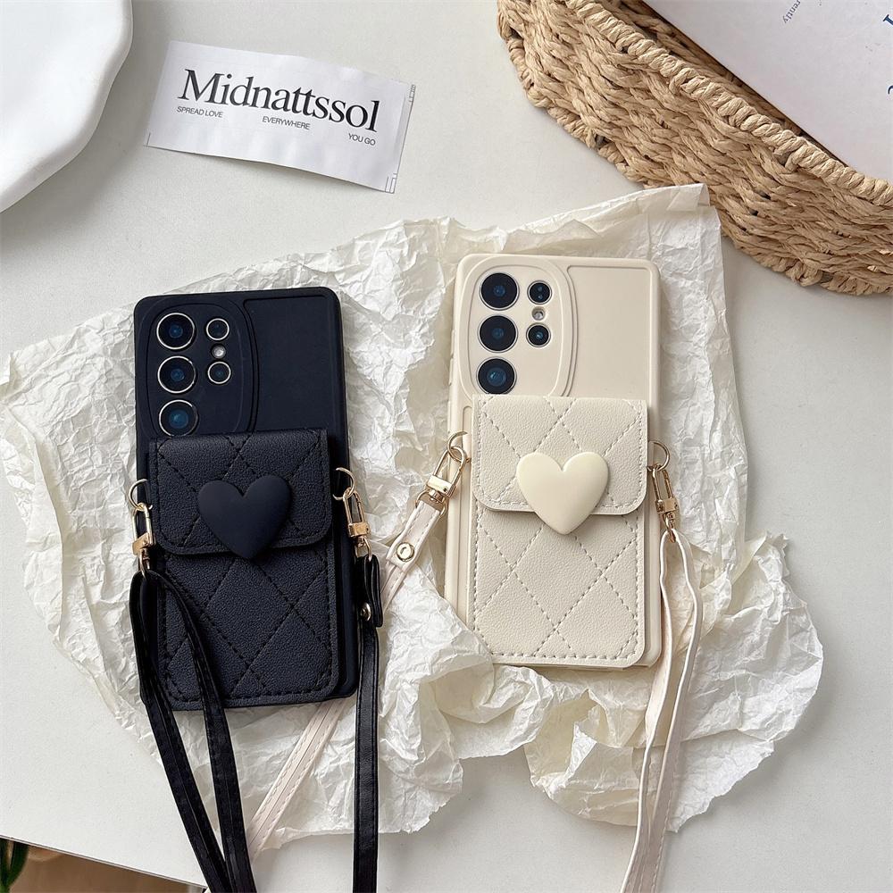 Crossbody Cute Wallet Card Holder Phone Case for Samsung S25 Ultra S24 S21 FE S23 S22 Plus A54 A55 A35 A25 A15 A06 A16 A56 A36