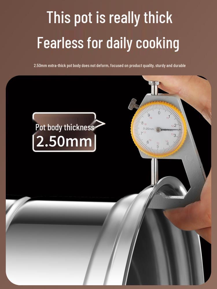 Visible Lid 316L Stainless Steel Steamer Pot with Extra Thick Anti-scalding Design and Double Three-Layer Steaming Basket