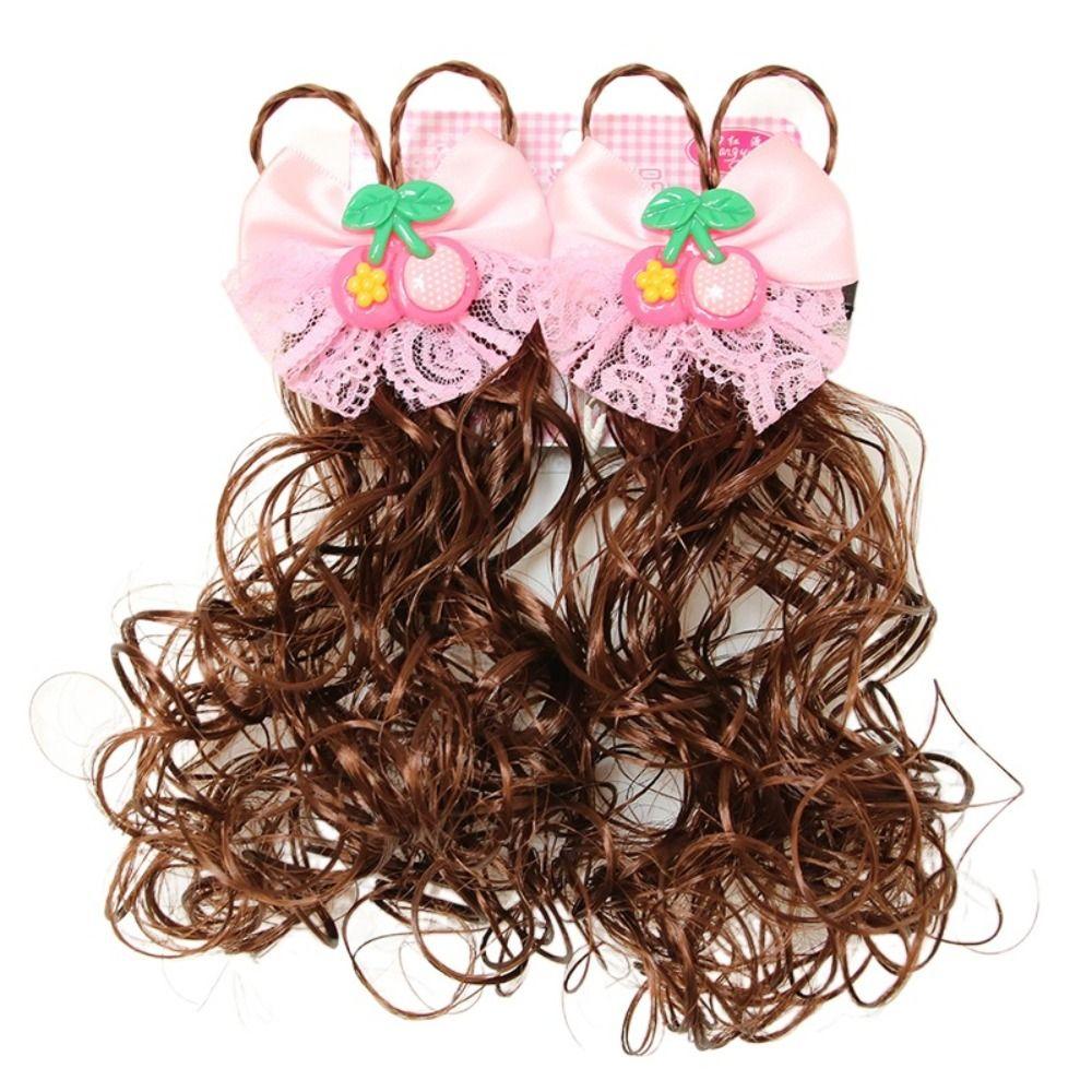 2Pcs Headwear Kids Hairpin Wig Cute Girl Curly Hair Princess Children Hair Clip  Baby