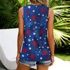 Square Collar Tank Top Women Print Tank Tee Casual Loose Fit Sleeveless Shirt