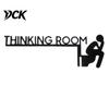 Home Decor Accents Funny Bathroom Door Sign, Thinking Room Metal Wall Art with Humorous Quotes, Self-Adhesive Office Plaque Toilet Sign for Restroom,
