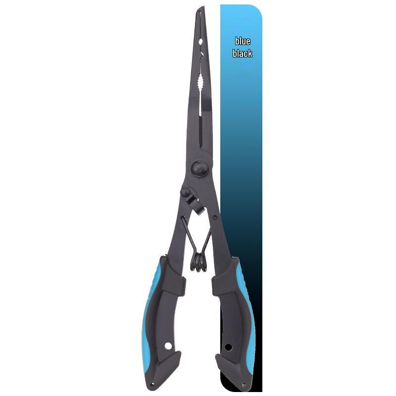 Multi-functional Long-nosed Fishing Pliers & Stainless Steel Fish Lip Gripper with Line Scissors