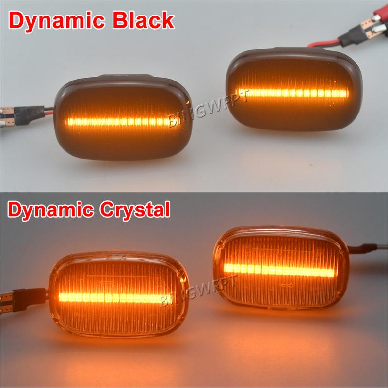 2PCS LED Dynamic Side Marker Turn Light Indicator Blinker Signal Lamp For Toyota 1992-2007 Corolla E10/E11/E12