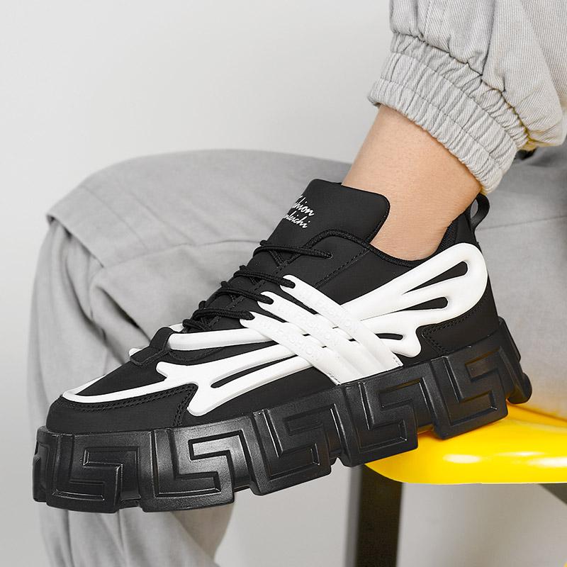 Plus Size Brand Men's Fashion Sneakers Thick Platform Lightweight Breathable Men Shoes Casual Chunky Trainers Male Footwear