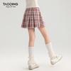 Taochong Girls' Winter Plaid Pleated Skirt