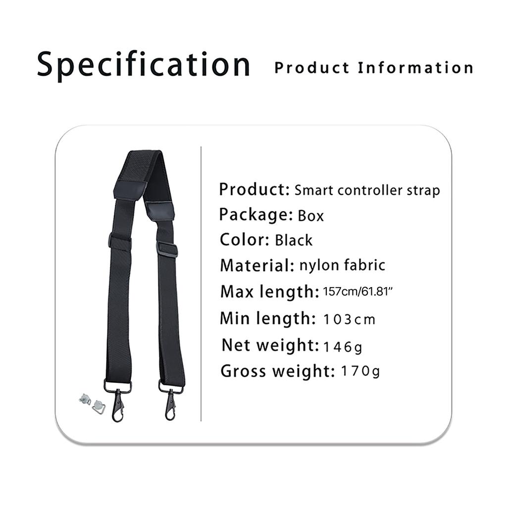 Adjustable Neck Strap Nylon Braided Shoulder Holder Chain/ Hanging Buckle for /RC2/RCPro Remote Controller