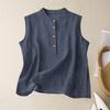 Women's Retro Artistic Cotton Linen Casual Loose Versatile Elegant Vest