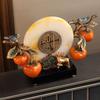 Persimmon Ruyi Persimmon Deer Resin Ornament Home Foyer Wine Cabinet TV Cabinet Decoration Store Office Crafts Housewarming Gift
