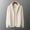 Felpa Cardigan con Zip Spessa da Uomo Maglione Lavorato a Maglia in Lana Merino Casual Larga Autunno Inverno Felpa Calda Giacca a Manica Lunga