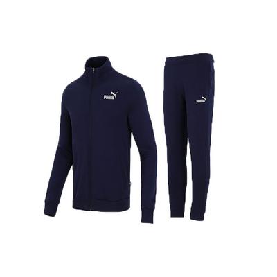 Logo Printed Warm Fleece Comfortable Casual Sports Suit Men Suit Blue 585322-06