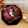 8 Rib Auto Folding Umbrella Bournemouth Football Print Custom Name Text Portable Rain Gear
