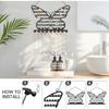 NiHome Butterfly Wall Mounted Jewelry Organizer, Decorative Metal Earring and Necklace Holder for Bedroom, Vanity, or Closet, Stylish Organizer with