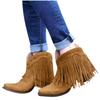 Thick-heeled High-heeled Tassel Sleeve Bootie Short Boots  Boots Women's Boots