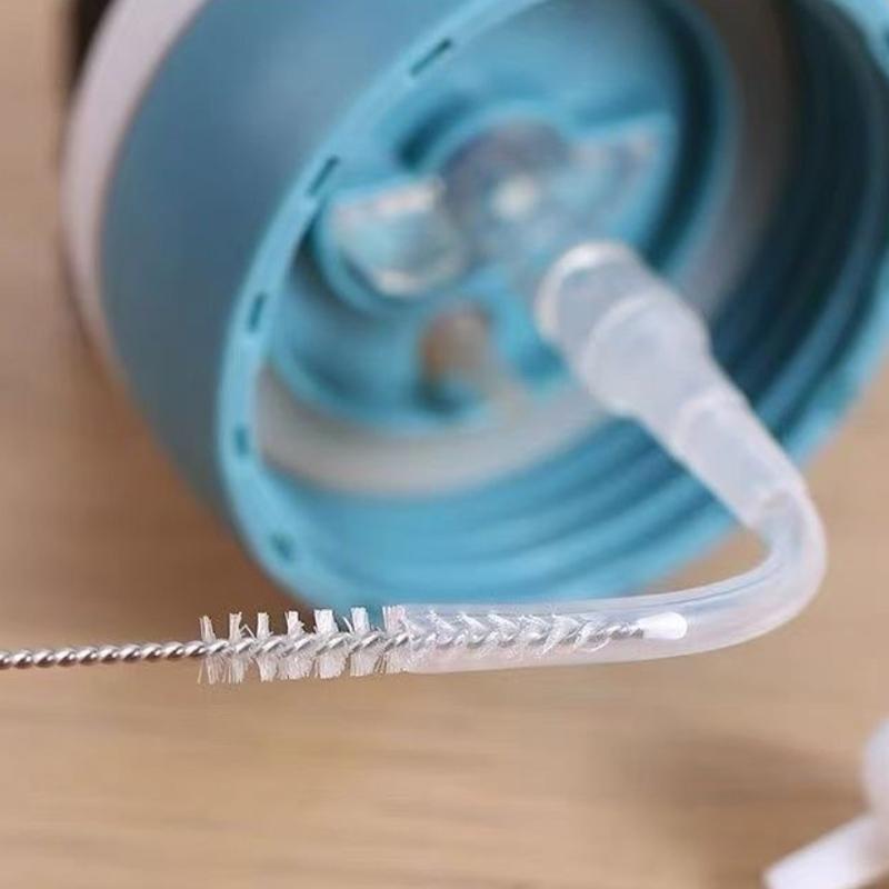 Drinking Straw Cleaning Brush Kit Straw Tube Pipe Cleaner Nylon Stainless Steel Long Handle Cleaning Brushes For Straws