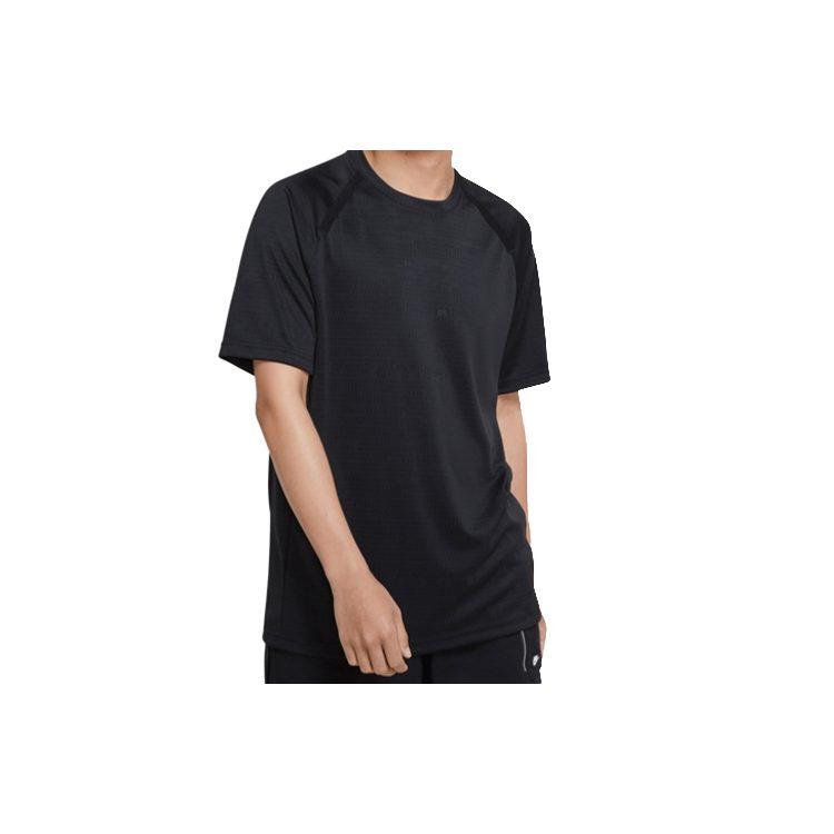 Nike T Shirts Men's Black Crew Neck Moderate Straight Fit CU3765-010