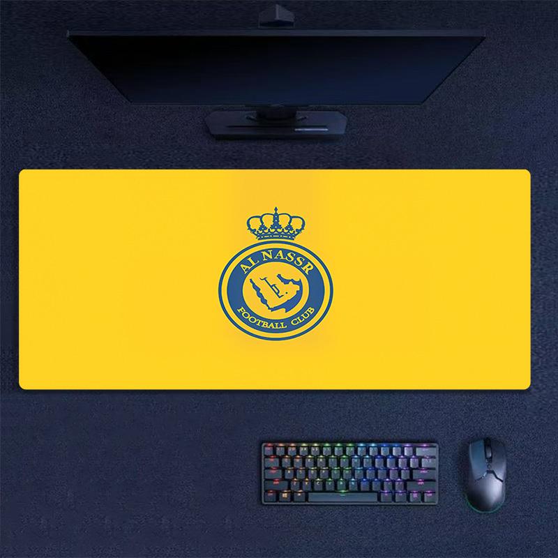 Al Nassr FC Print  Cushion Non-slip Laptop Tablet Big Mousepad XXL Mat Mini PC Playmat With Lock edge