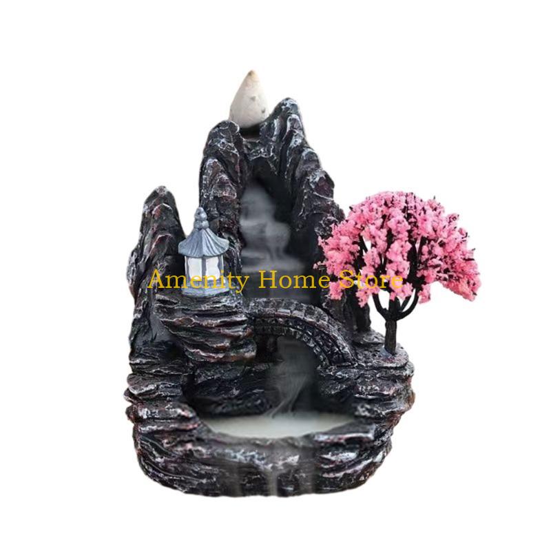 F26C Decorative Incenses ArtCrafts Flower Backflows Incenses Burners  Gift for Meditations Enthusiasts Home Decorations