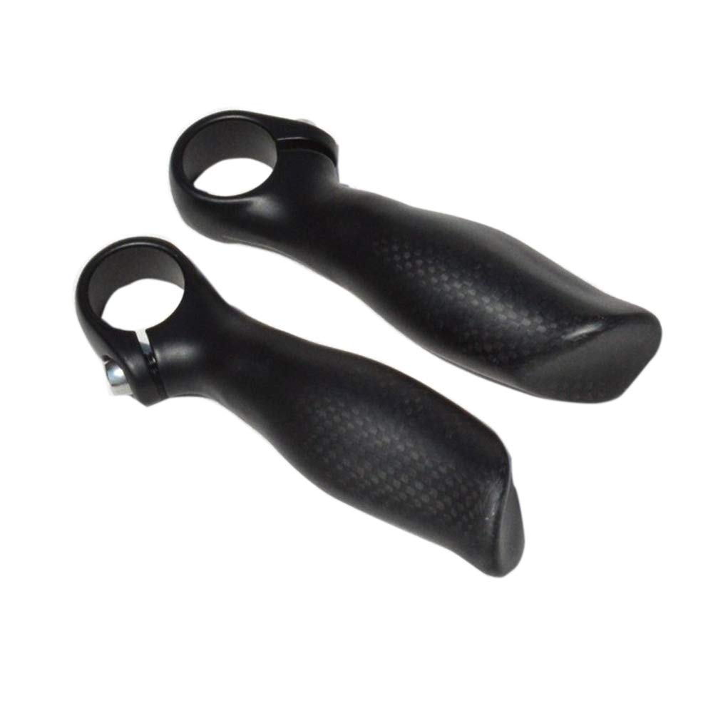 RXL SL-Bicycle Handlebar Horns, Black Bar End, Ergonomic Design, Mountain Bikes, Carbon Fiber, Horn