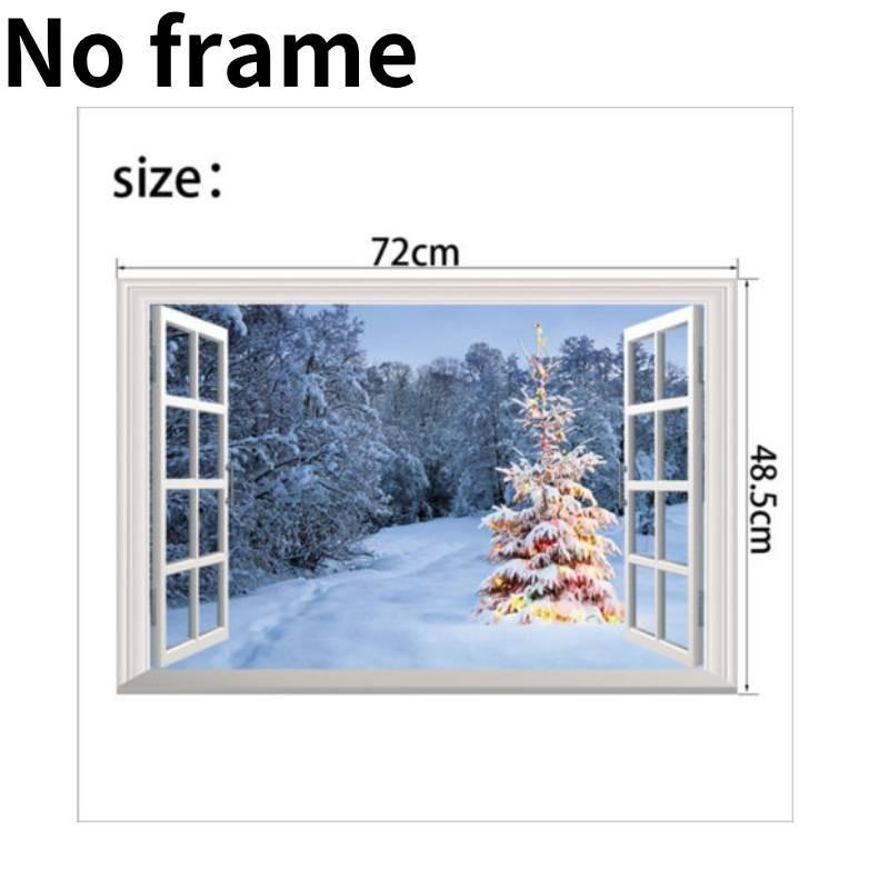 Schöner wasserdichter PVC-Wandaufkleber in Fensteroptik für Wohnzimmer und Schlafzimmer