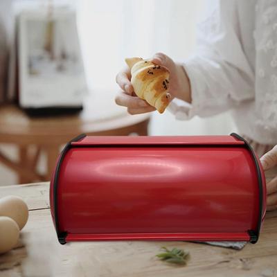Caja de Pan Metálica, Panera, Ahorro de Espacio, Rústica, Contenedor, Soporte de Almacenamiento para Hogazas Secas
