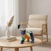 Glossy Elephant Figurine Modern Statue Sturdy Resin Sculpture