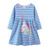 Jumping Meters Girls' Long Sleeve Round Neck Princess Dress for Autumn - European & American Style for Children.