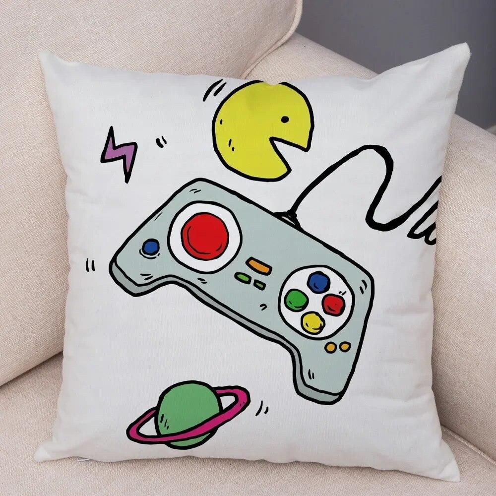 Game Room Decoration  Player Dazzle Handle Series Pillowcase Home  Boy's  Bedroom  Cushion Cover