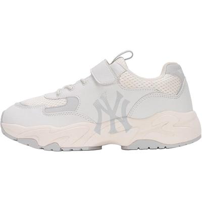 MLB Comfortable Versatile Durable Breathable Low-Top Casual Shoes Kids Sneaker Light-Gray White 7ASHJBC5N-50IVS